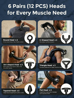 Dual-Head Handheld Percussion Muscle Massager