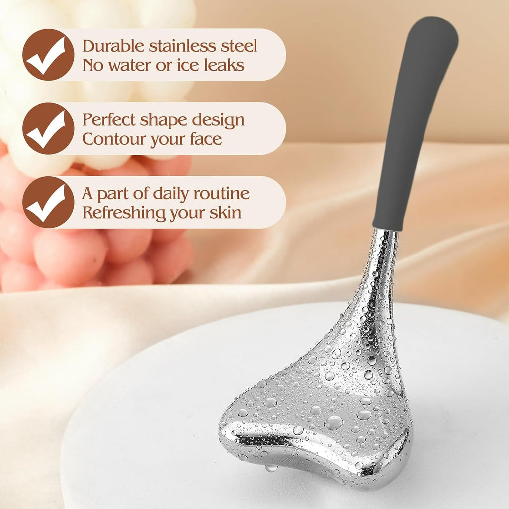 2-in-1 Stainless Steel Cooling Facial Ice Globes for Skin Tightening