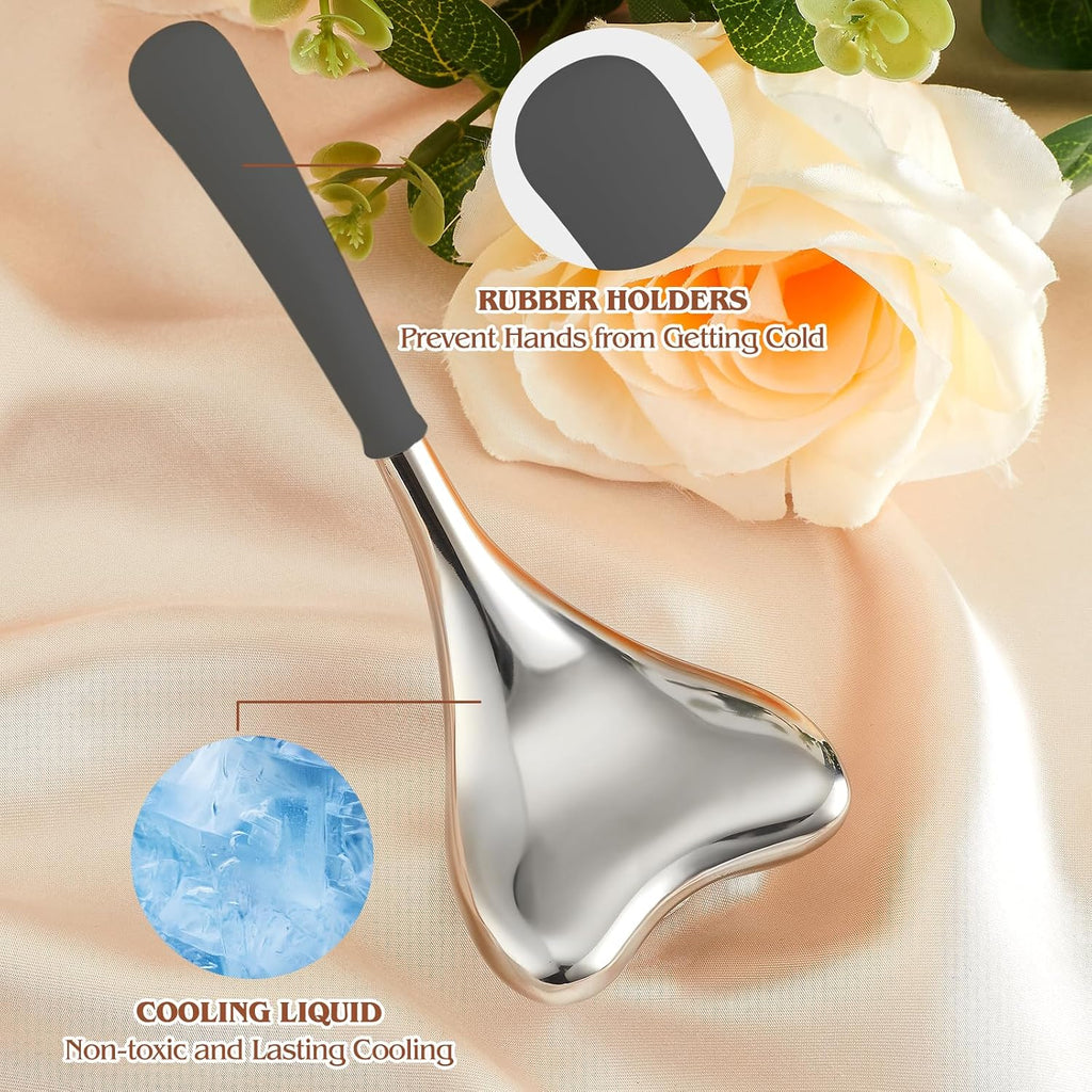 2-in-1 Stainless Steel Cooling Facial Ice Globes for Skin Tightening