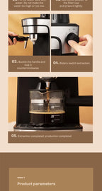 Semi-Automatic Espresso and Cappuccino Coffee Maker