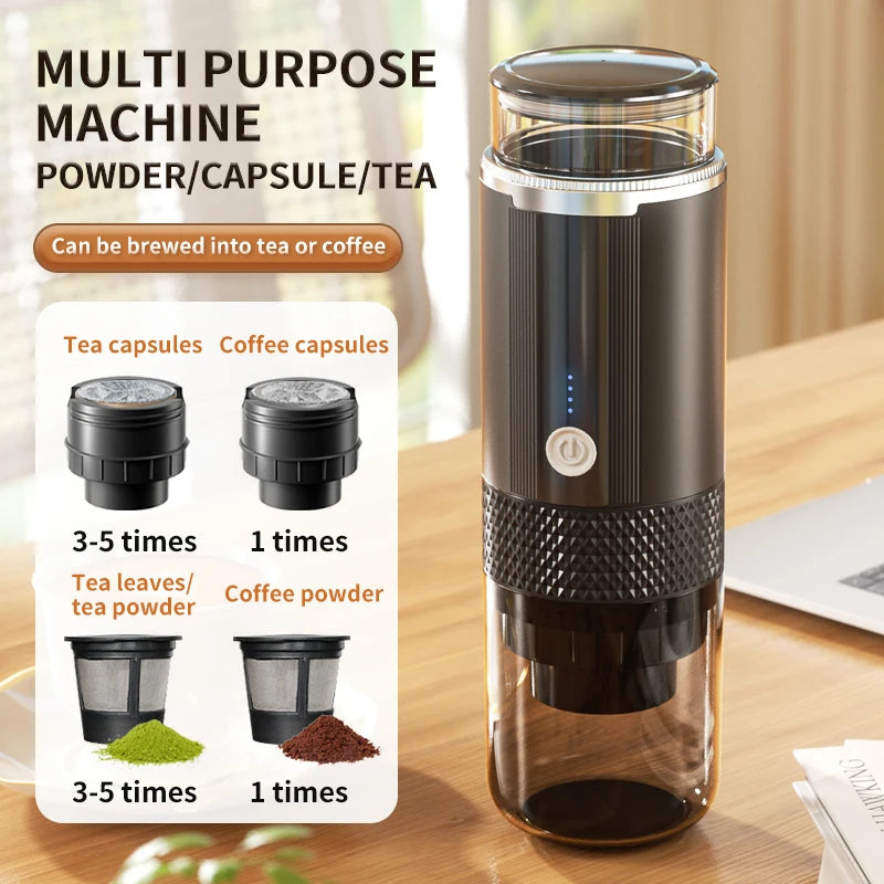 Portable Wireless Espresso Coffee Maker for Travel and Camping