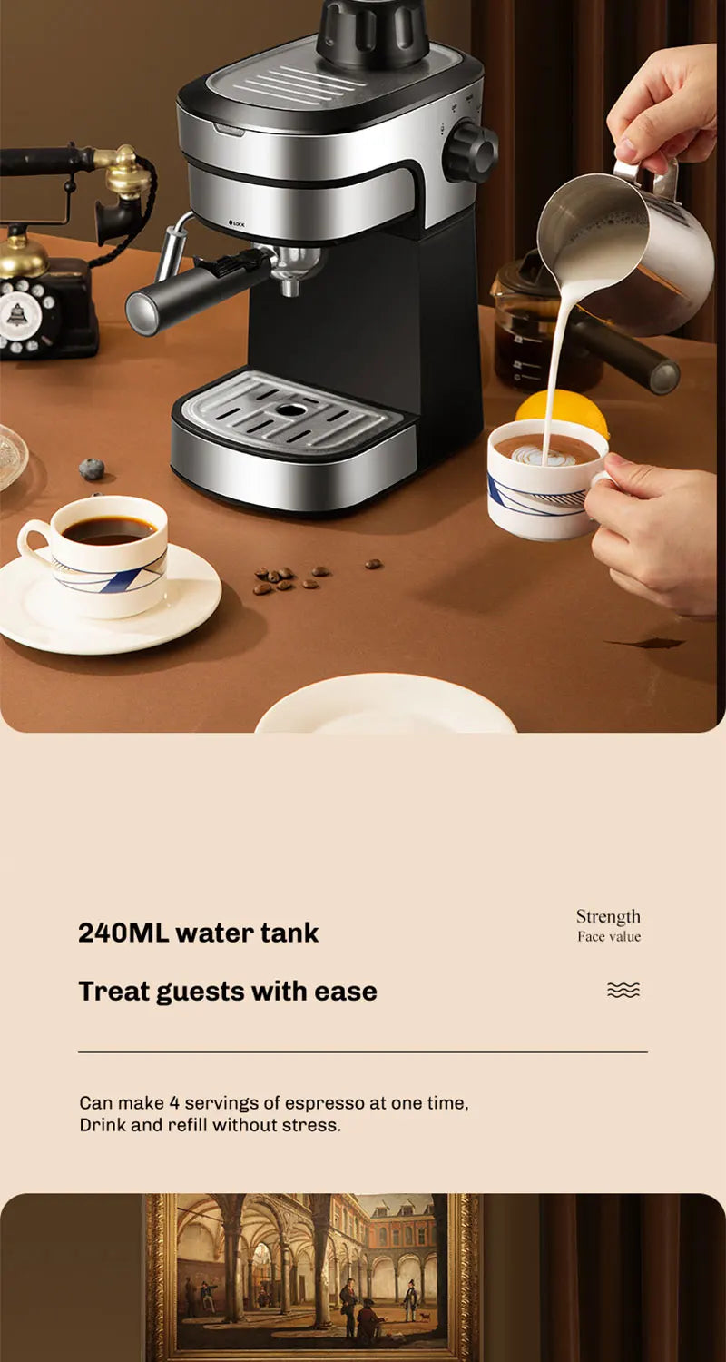 Semi-Automatic Espresso and Cappuccino Coffee Maker - 15