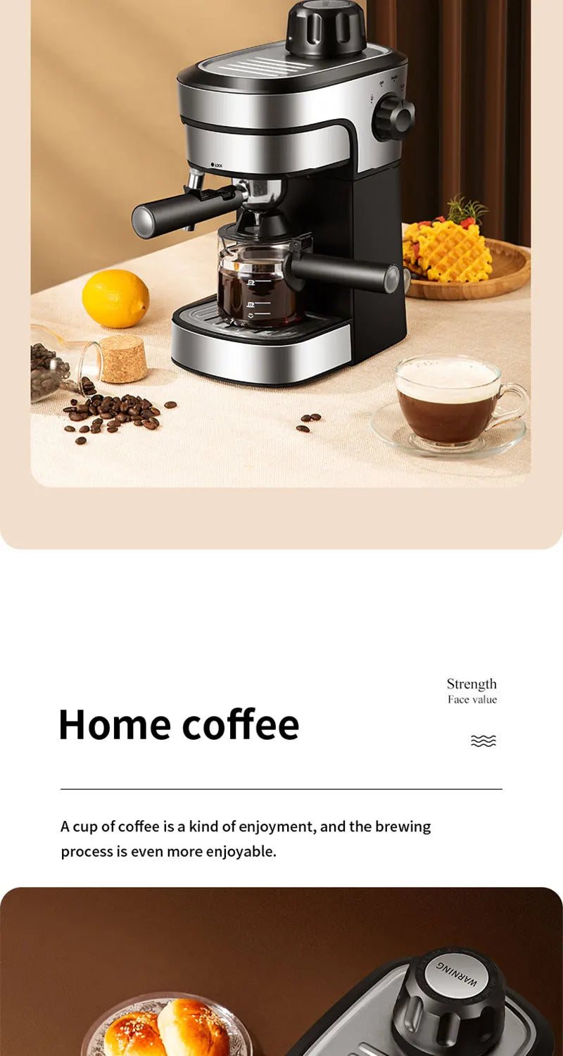 Semi-Automatic Espresso and Cappuccino Coffee Maker