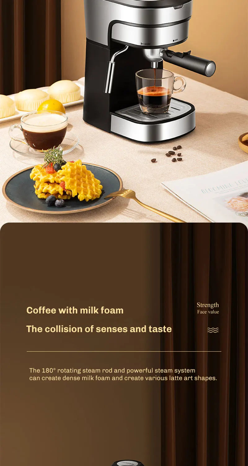 Semi-Automatic Espresso and Cappuccino Coffee Maker