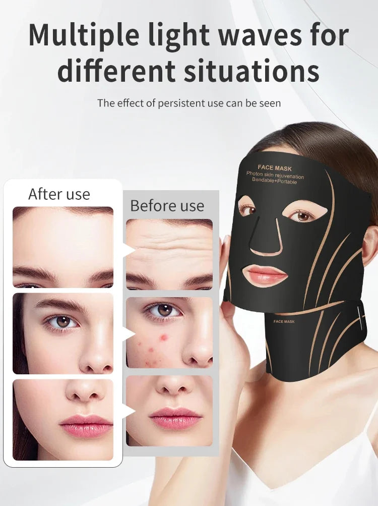 7-Color LED Face and Neck Rejuvenation Mask