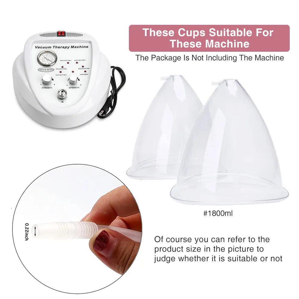 Vacuum Suction Cup Set for Breast and Buttock Enhancement - 4
