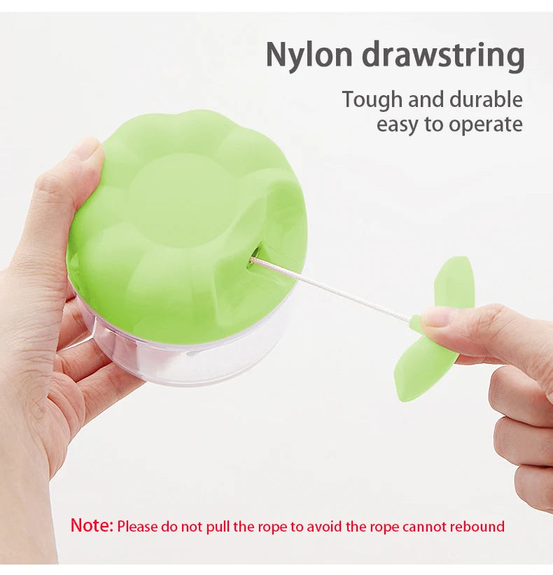 Manual Hand-Pull Vegetable Chopper and Garlic Grinder