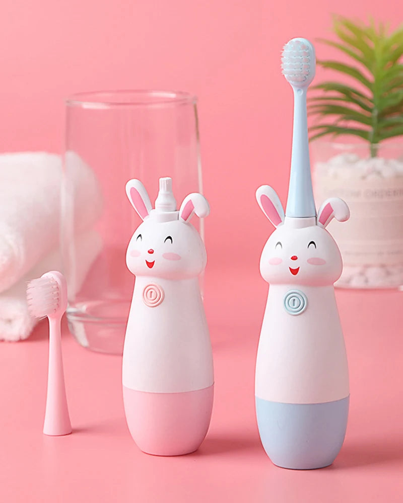 Electric Cartoon Bunny Toothbrush for Kids - 8