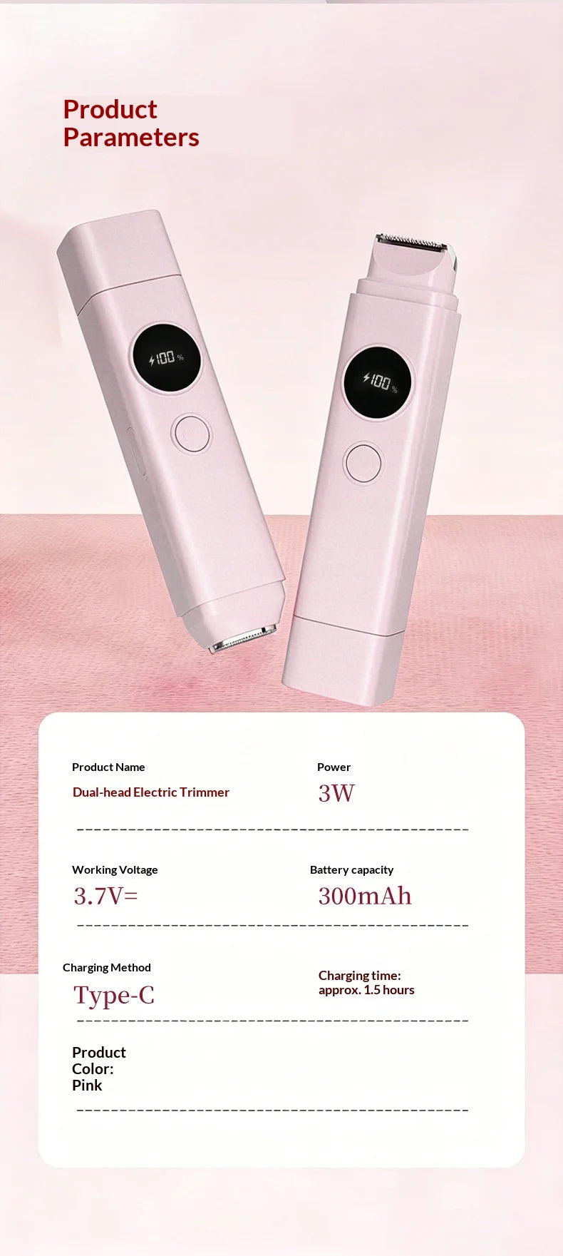 2-in-1 Painless Electric Shaver for Women