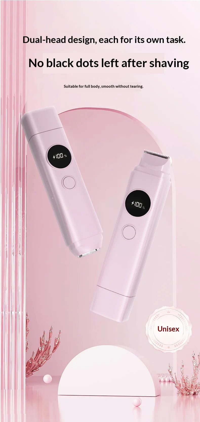 2-in-1 Painless Electric Shaver for Women - 9