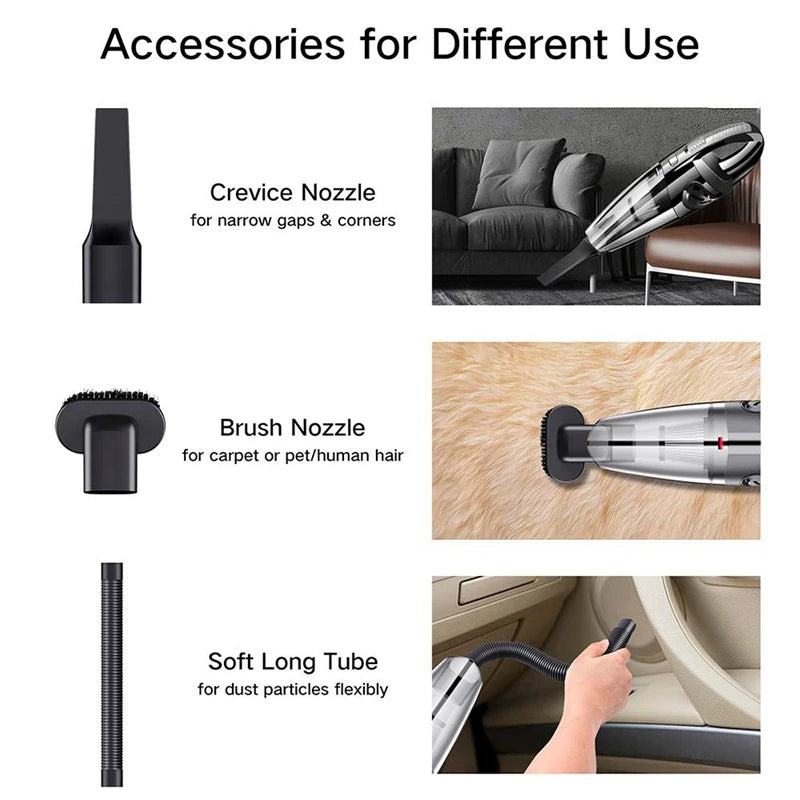 Portable Cordless Handheld Vacuum for Home and Car Cleaning
