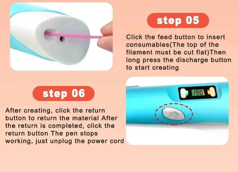 3D Printing Pen for Kids DIY Creative Drawing - 14