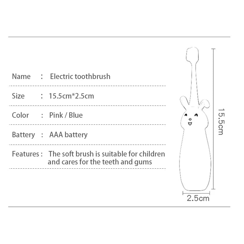 Electric Cartoon Bunny Toothbrush for Kids