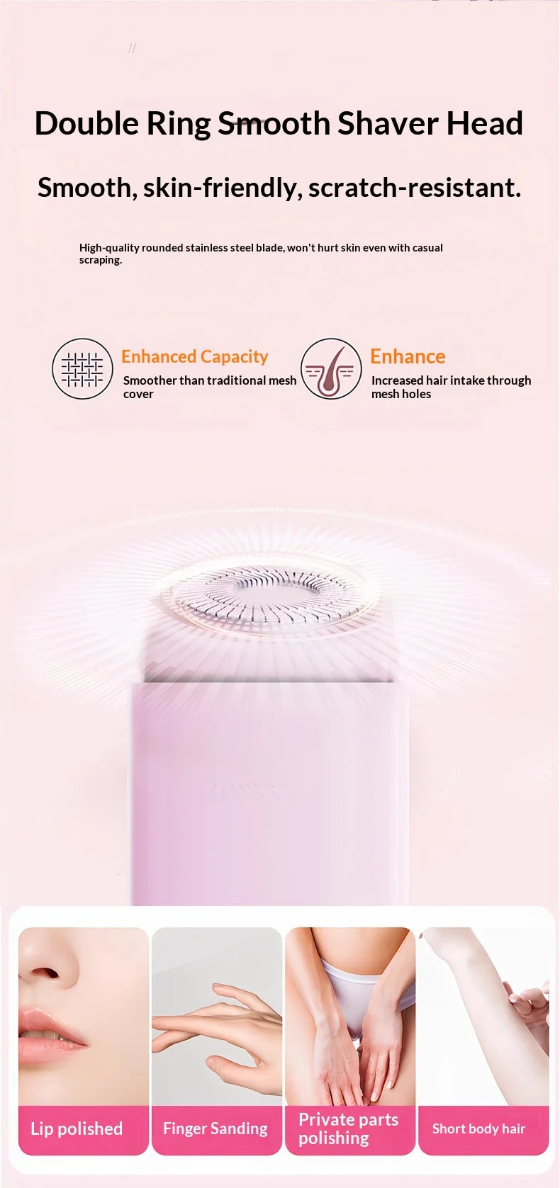 2-in-1 Painless Electric Shaver for Women - 17