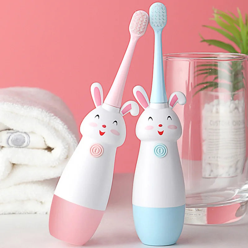 Electric Cartoon Bunny Toothbrush for Kids - 2