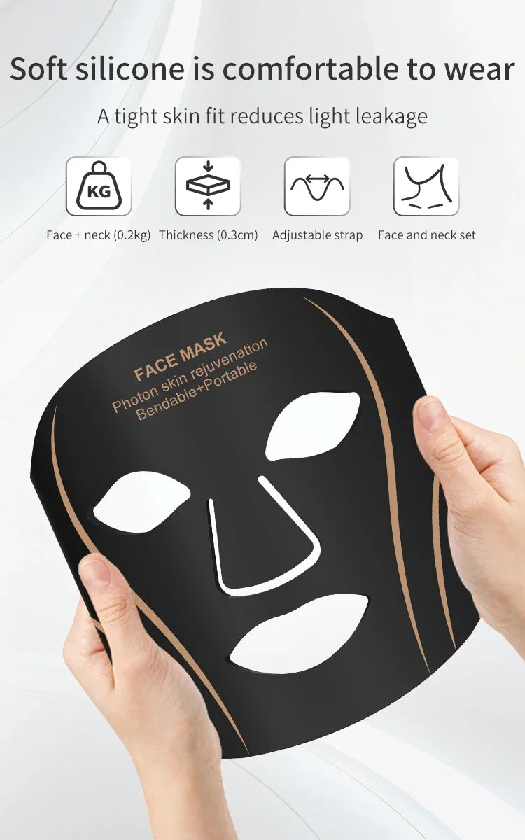7-Color LED Face and Neck Rejuvenation Mask