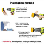 Power Drill Attachment Cleaning Brush Kit
