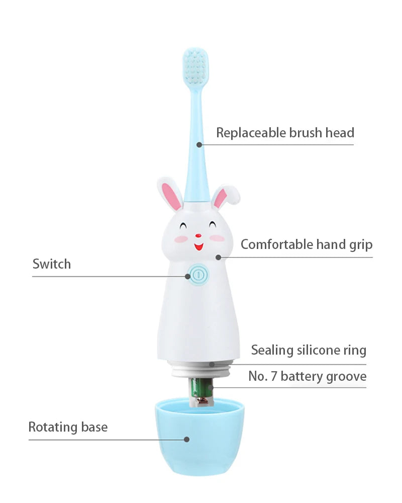 Electric Cartoon Bunny Toothbrush for Kids - 10