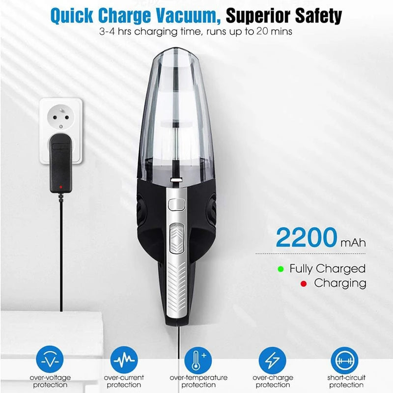 Portable Cordless Handheld Vacuum for Home and Car Cleaning - 15