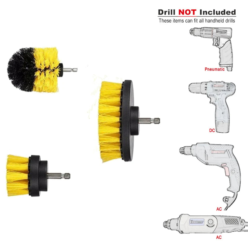 Electric Drill Power Scrubber Brush Kit for Deep Cleaning