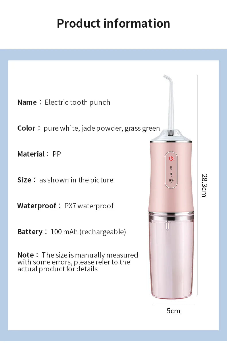 Portable Electric Water Flosser for Teeth Cleaning - 25
