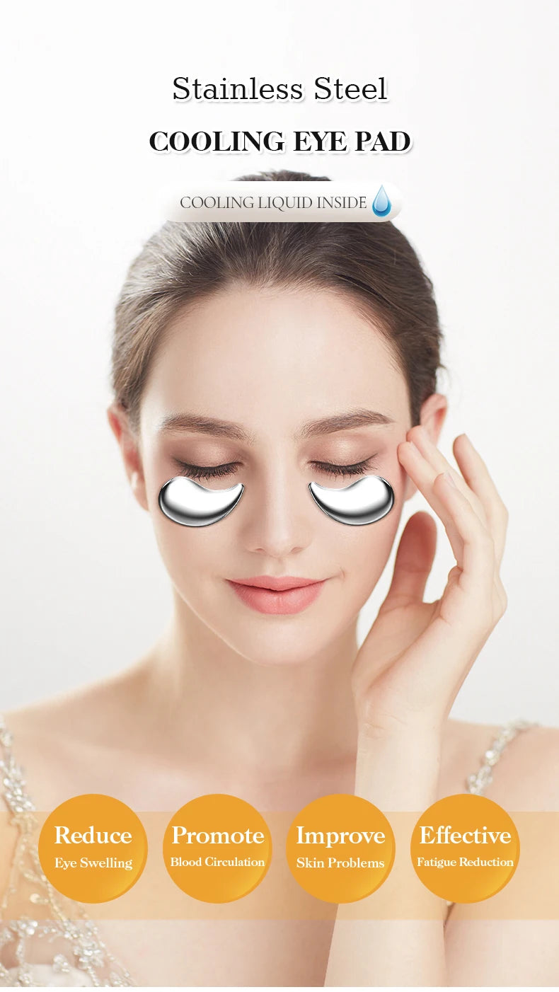 Reusable Stainless Steel Cooling Eye Pads for Puffiness