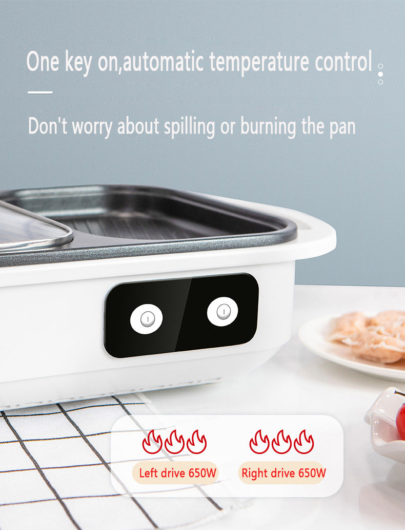 2-in-1 Electric Hot Pot and Grill for Indoor BBQ - 16
