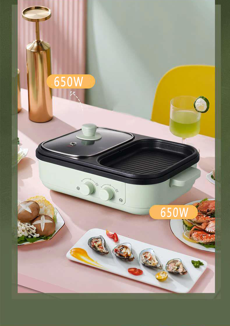 2-in-1 Electric Hot Pot and Grill for Indoor BBQ - 31