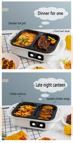 2-in-1 Electric Hot Pot and Grill for Indoor BBQ