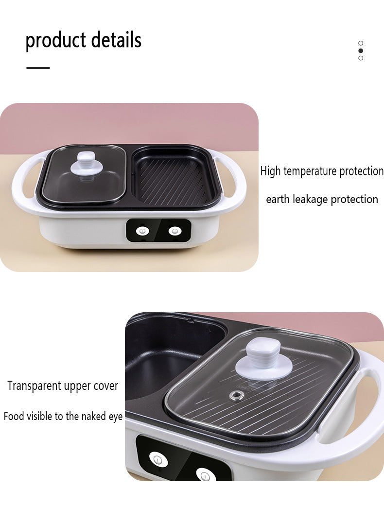 2-in-1 Electric Hot Pot and Grill for Indoor BBQ - 21