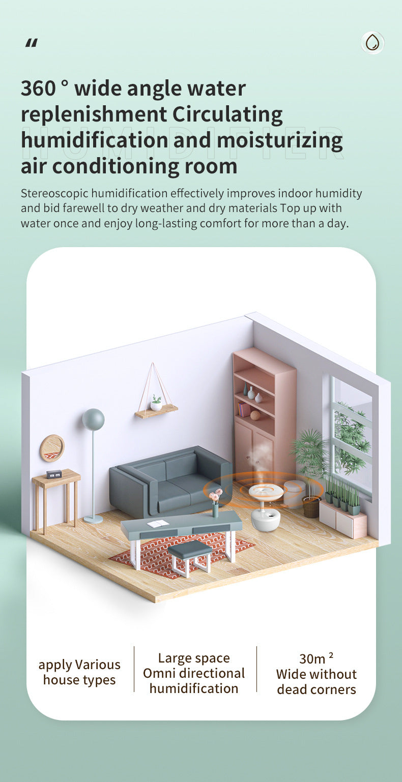 Anti-Gravity LED Water Drop Humidifier