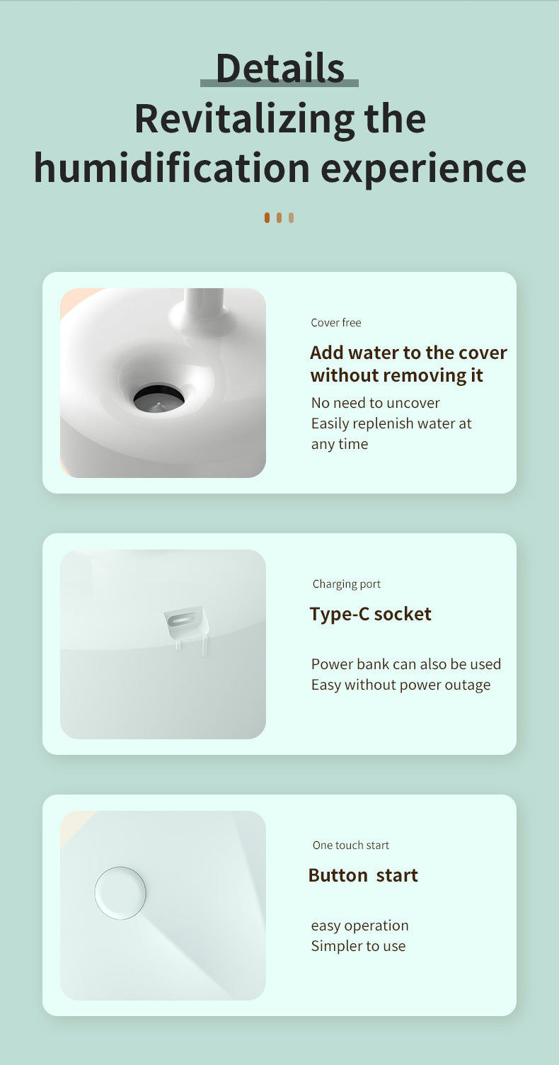 Anti-Gravity LED Water Drop Humidifier