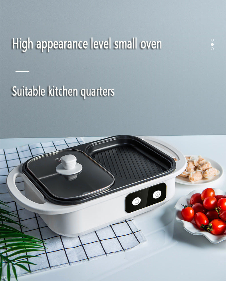 2-in-1 Electric Hot Pot and Grill for Indoor BBQ