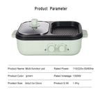 2-in-1 Electric Hot Pot and Grill for Indoor BBQ