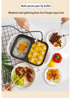 2-in-1 Electric Hot Pot and Grill for Indoor BBQ