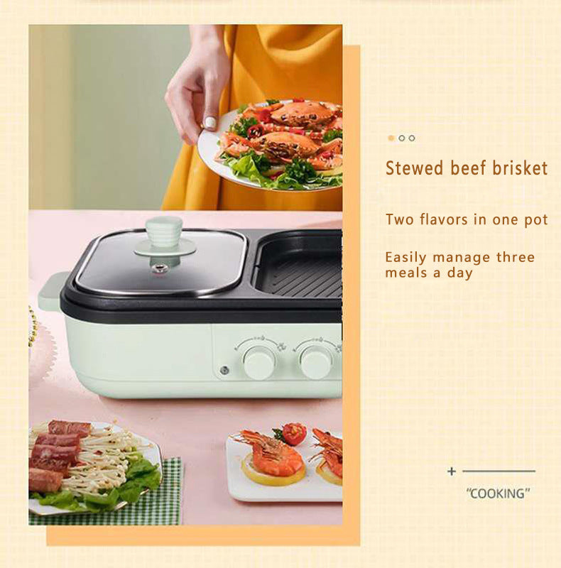 2-in-1 Electric Hot Pot and Grill for Indoor BBQ - 35