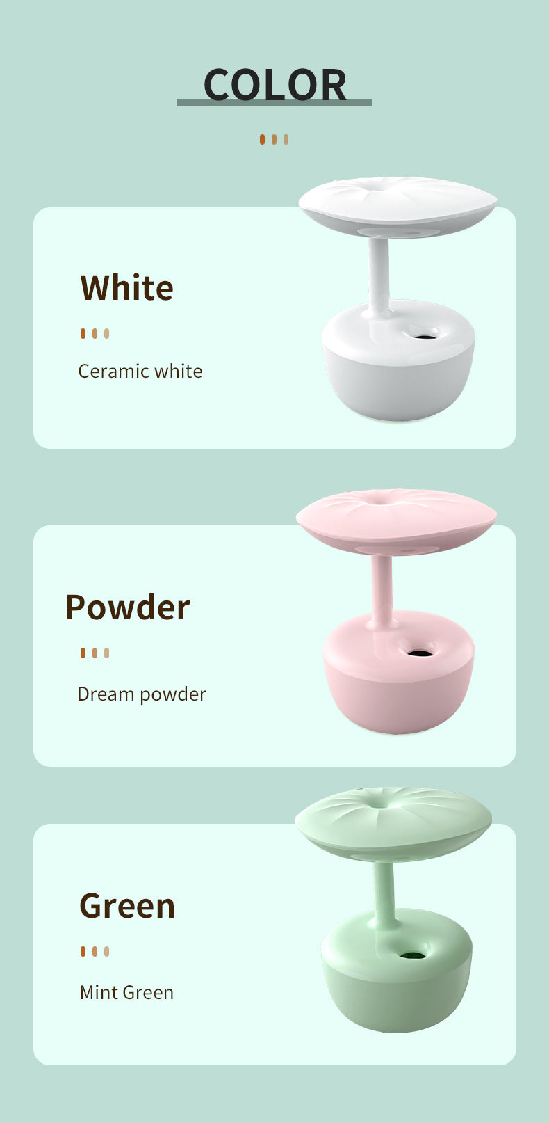 Anti-Gravity LED Water Drop Humidifier - 22