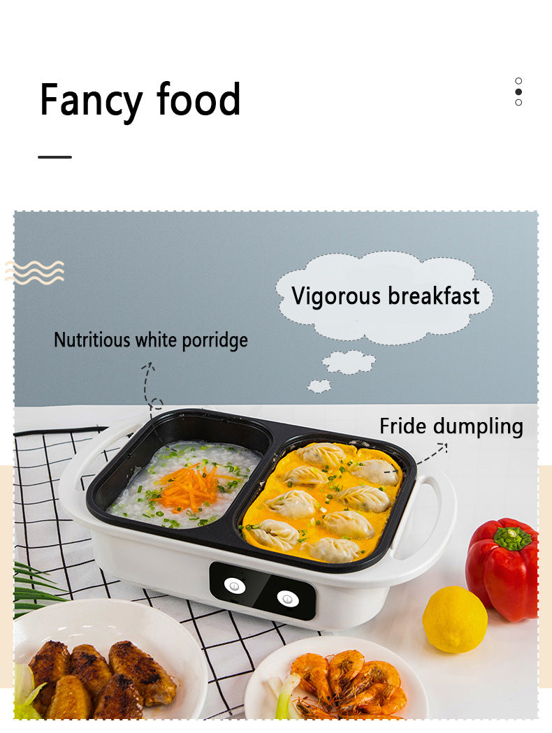 2-in-1 Electric Hot Pot and Grill for Indoor BBQ