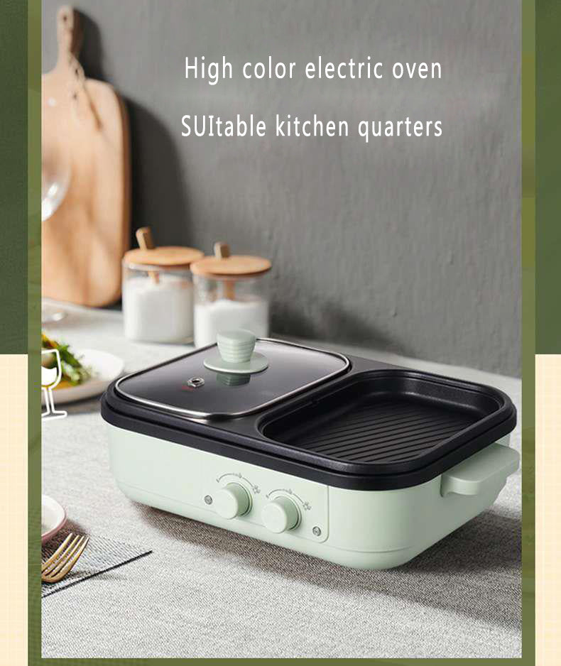 2-in-1 Electric Hot Pot and Grill for Indoor BBQ