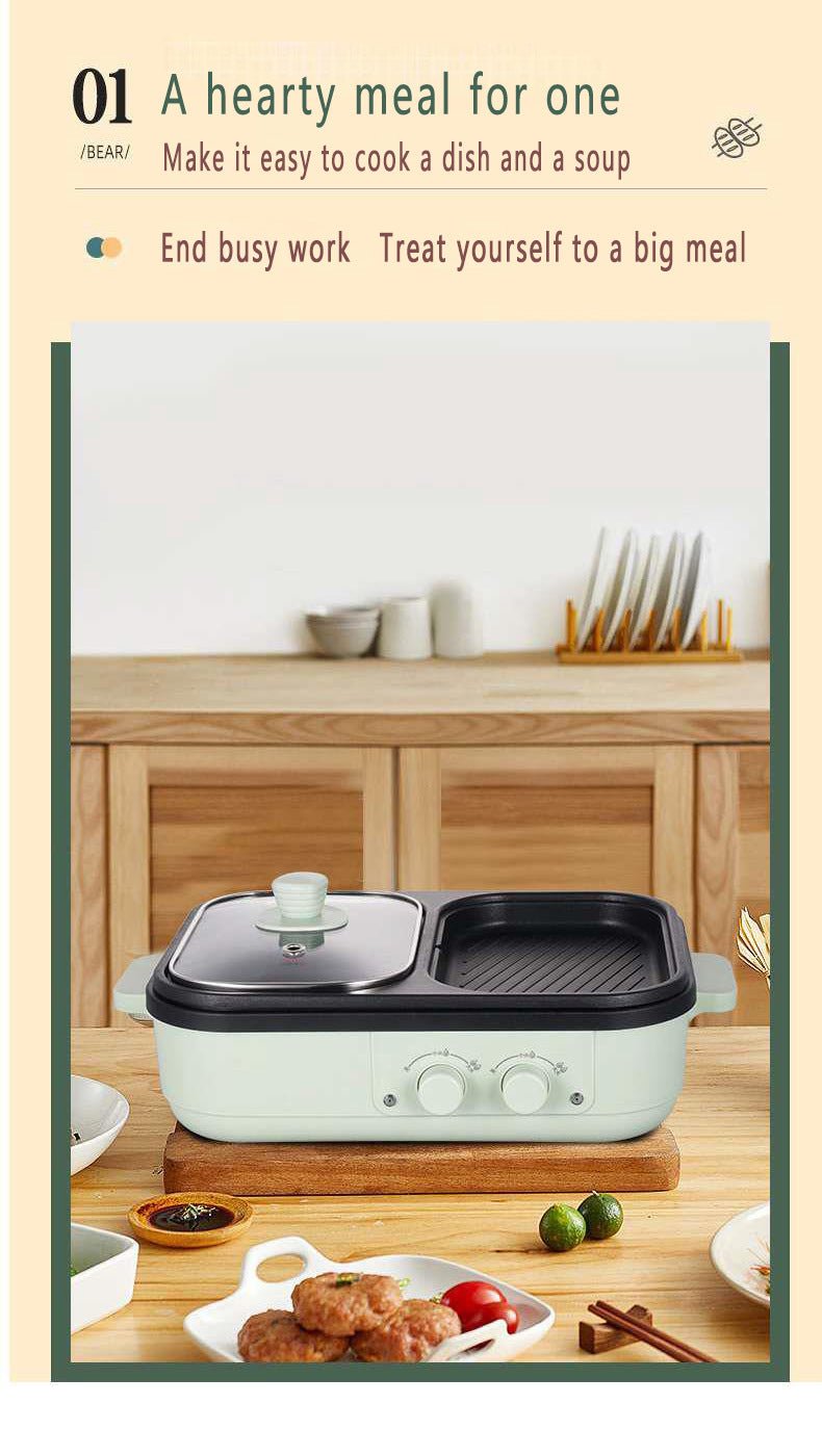 2-in-1 Electric Hot Pot and Grill for Indoor BBQ - 37