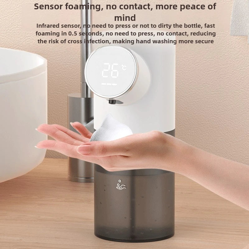 Automatic Touchless Soap Dispenser with Temperature Display