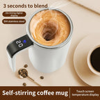 Automatic Self-Stirring Temperature Display Mug