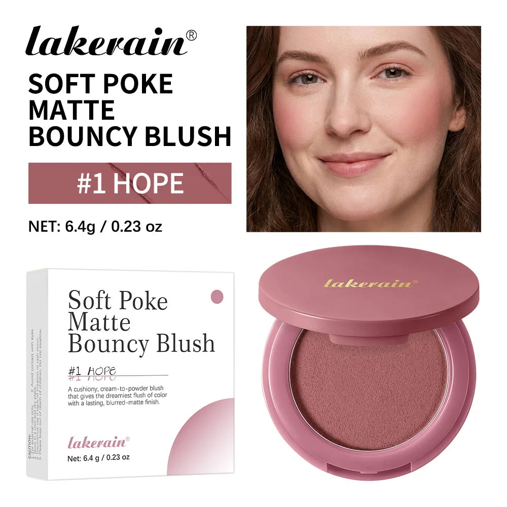 Matte Cream to Powder Bouncy Blush for Natural Flush