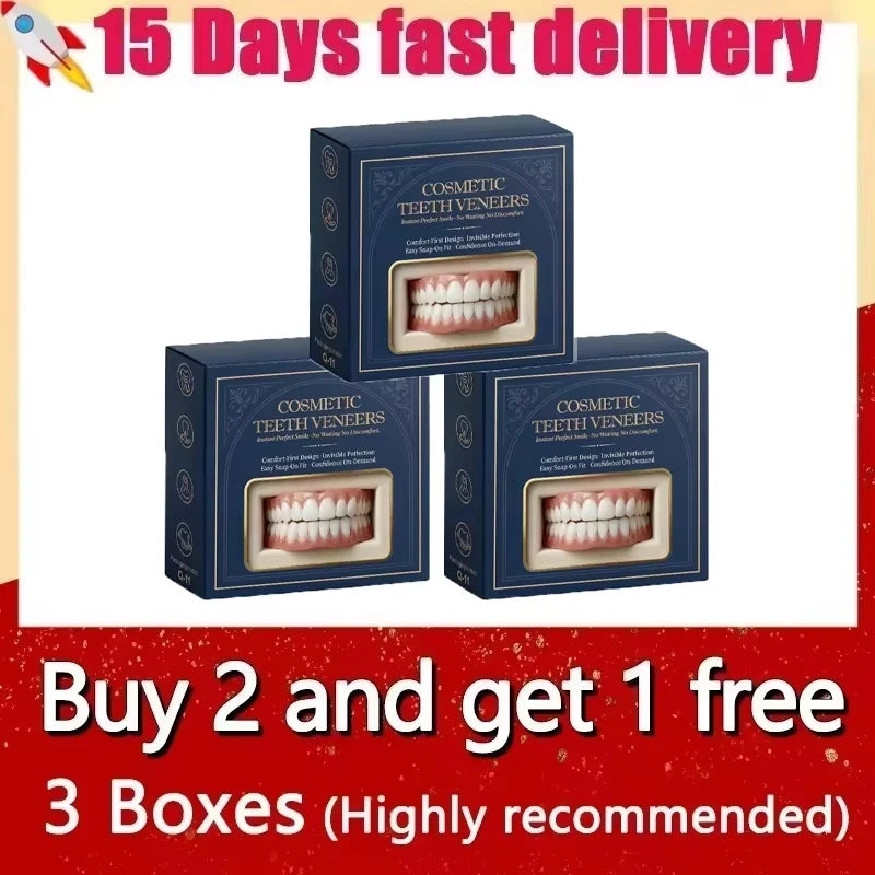 Full Mouth Cosmetic Denture Set with Storage Case - 14