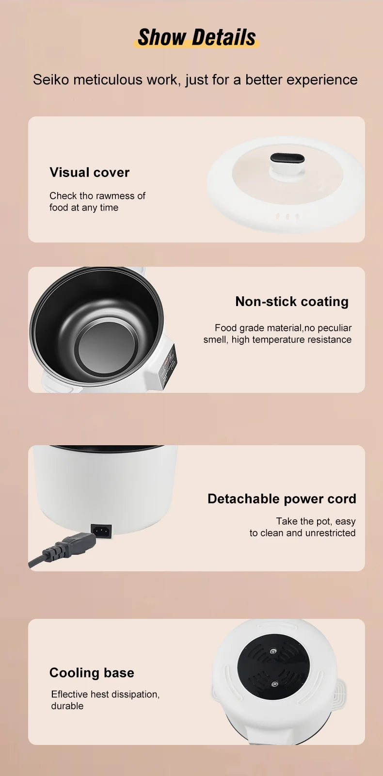Multifunction 3.5L Non-Stick Electric Hot Pot Cooker - 21