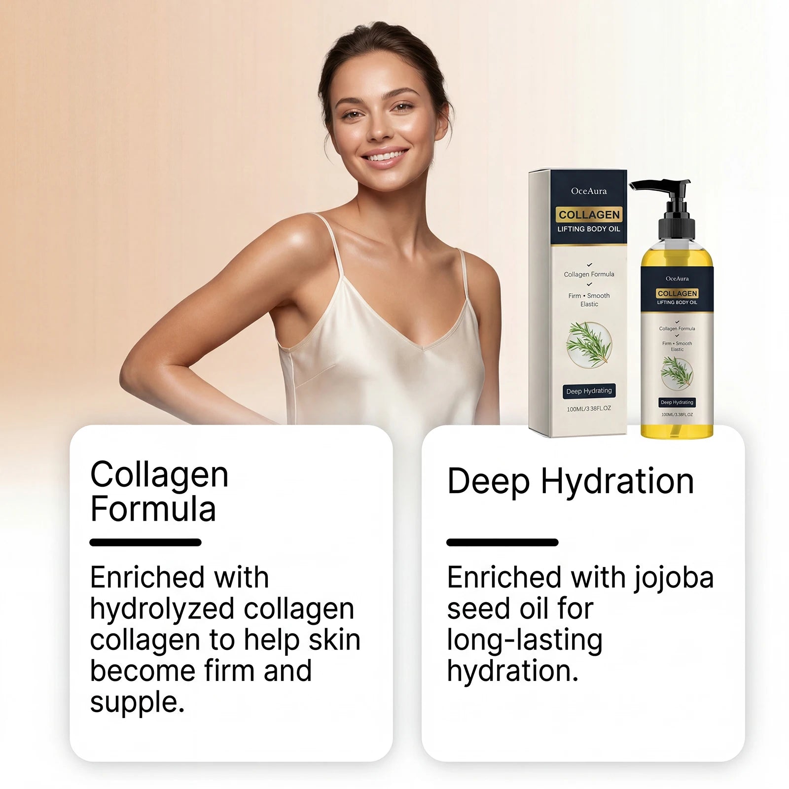Collagen Lifting Body Oil for Skin Firming and Hydration - 8