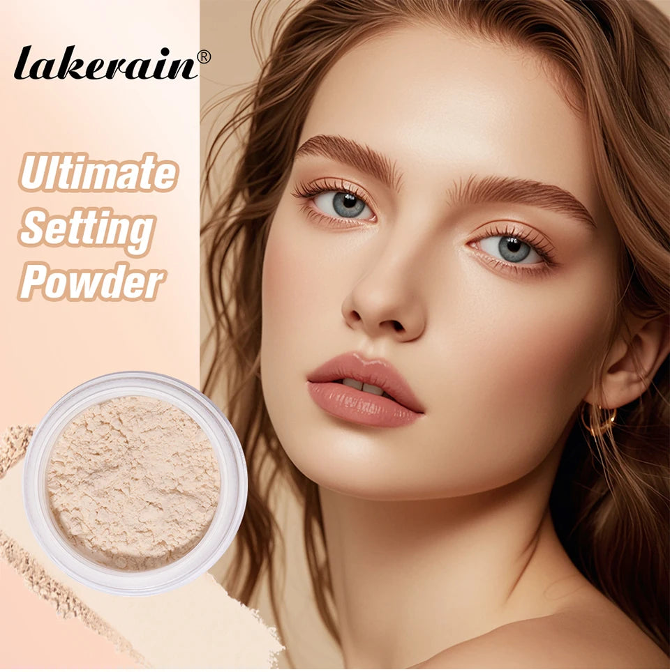 Matte Pink Loose Setting Powder for Oil Control and Pore Blurring