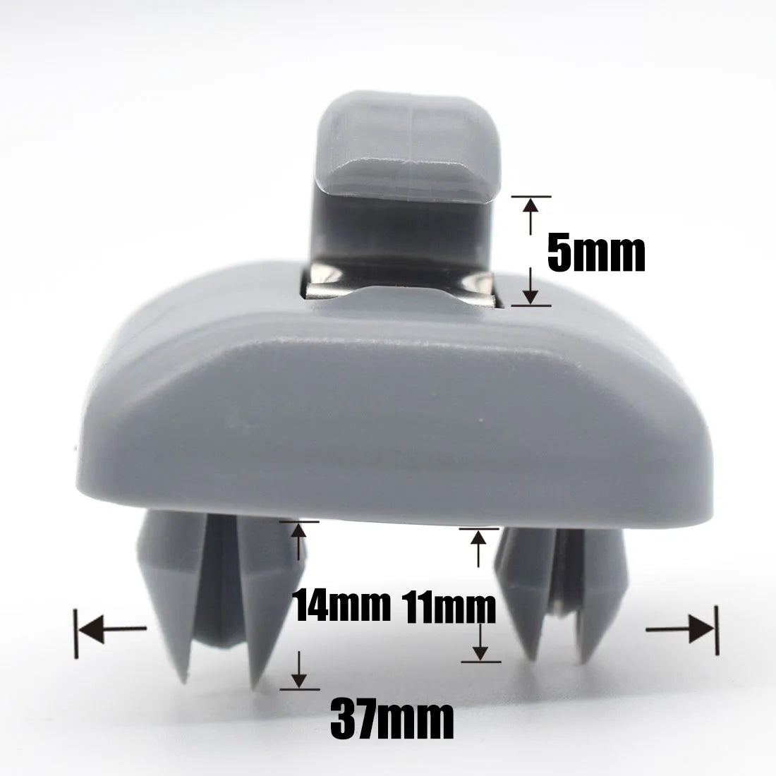 Replacement Gray Sun Visor Clips for Audi Vehicles - 10