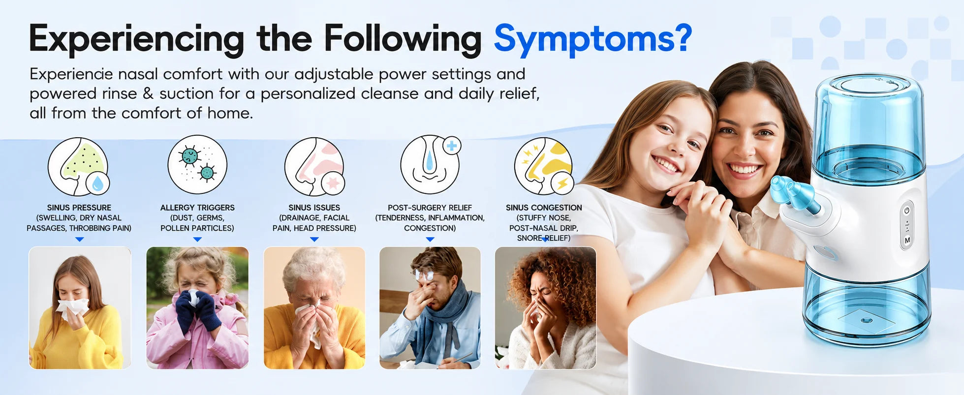 Portable Electric Nasal Irrigator for Sinus Relief - 9