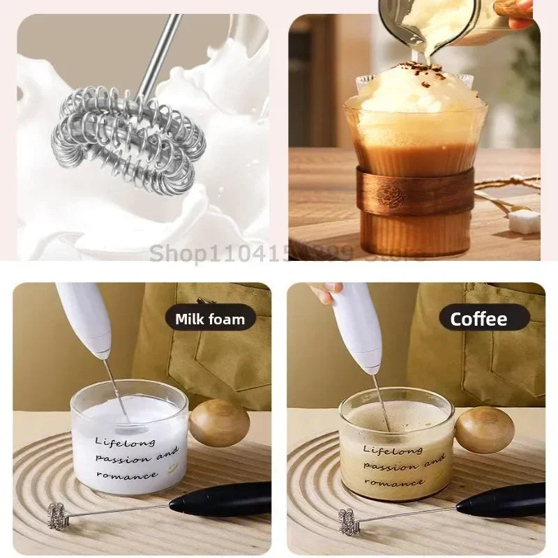 Wireless Handheld Electric Milk Frother and Coffee Mixer